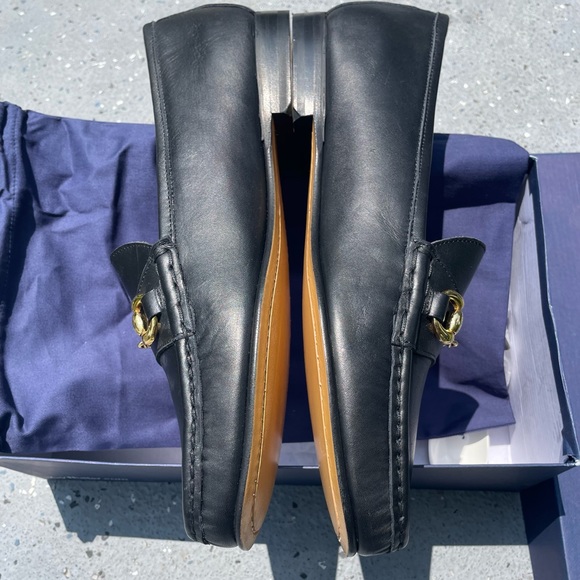 Jay Butler Black Cow Millbank SIZE 13 Gold Bit Loafers - Picture 3 of 8